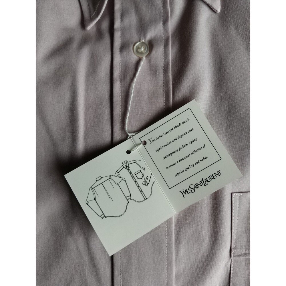 VTG Yves Saint Laurent YSL Mens Shirts New Old Stock Dusty Rose 15x32/33 - Picture 2 of 16